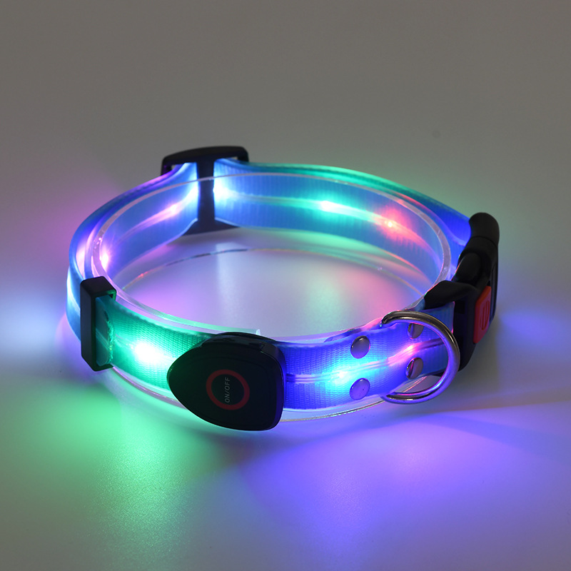 Lichtgevende LED hondenhalsband - By Lilo - zijaanzicht